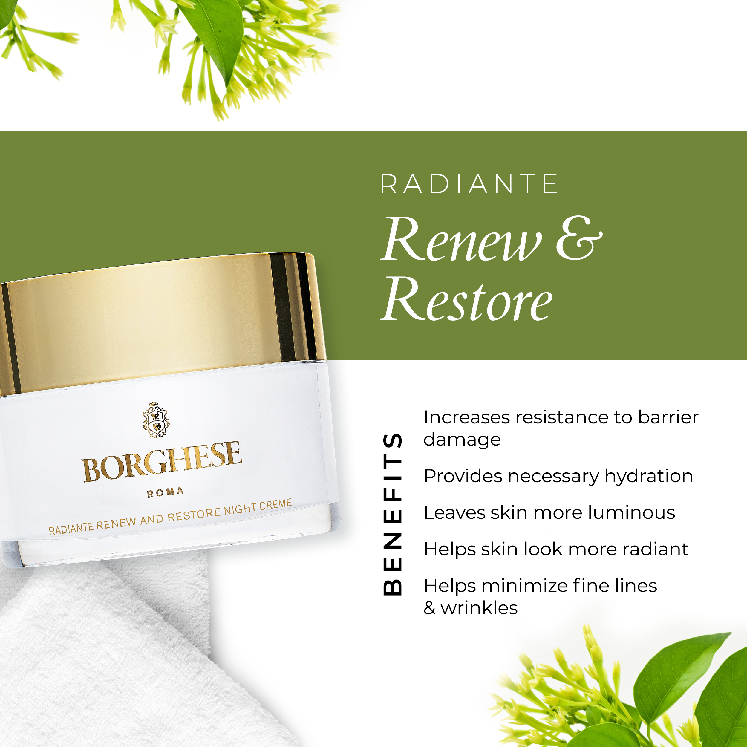 Radiante Renew and Restore Night Crème 煥彩新生修護晚霜
