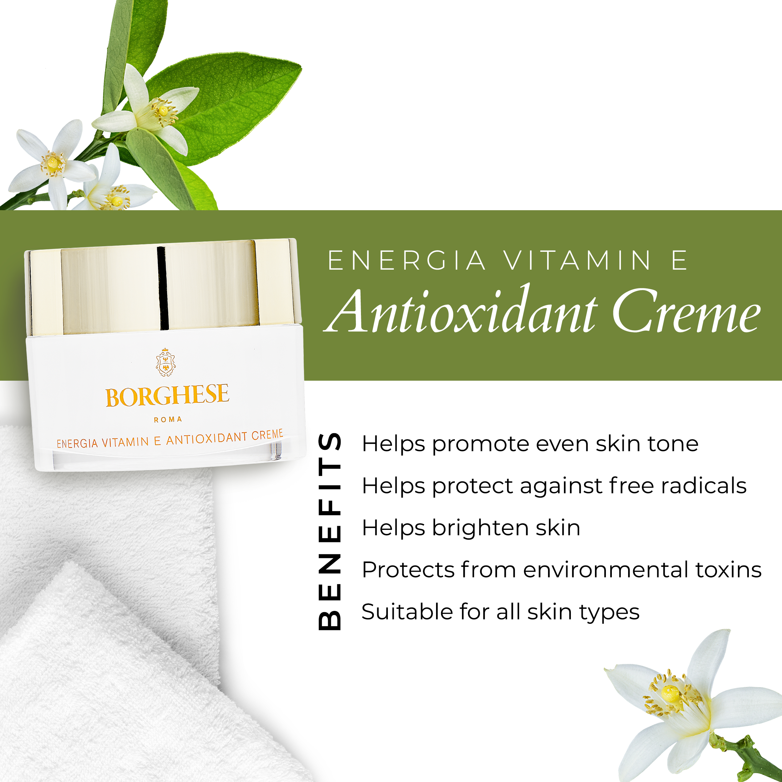 ENERGIA Vitamin E Antioxidant Crème 維他命E抗氧面霜